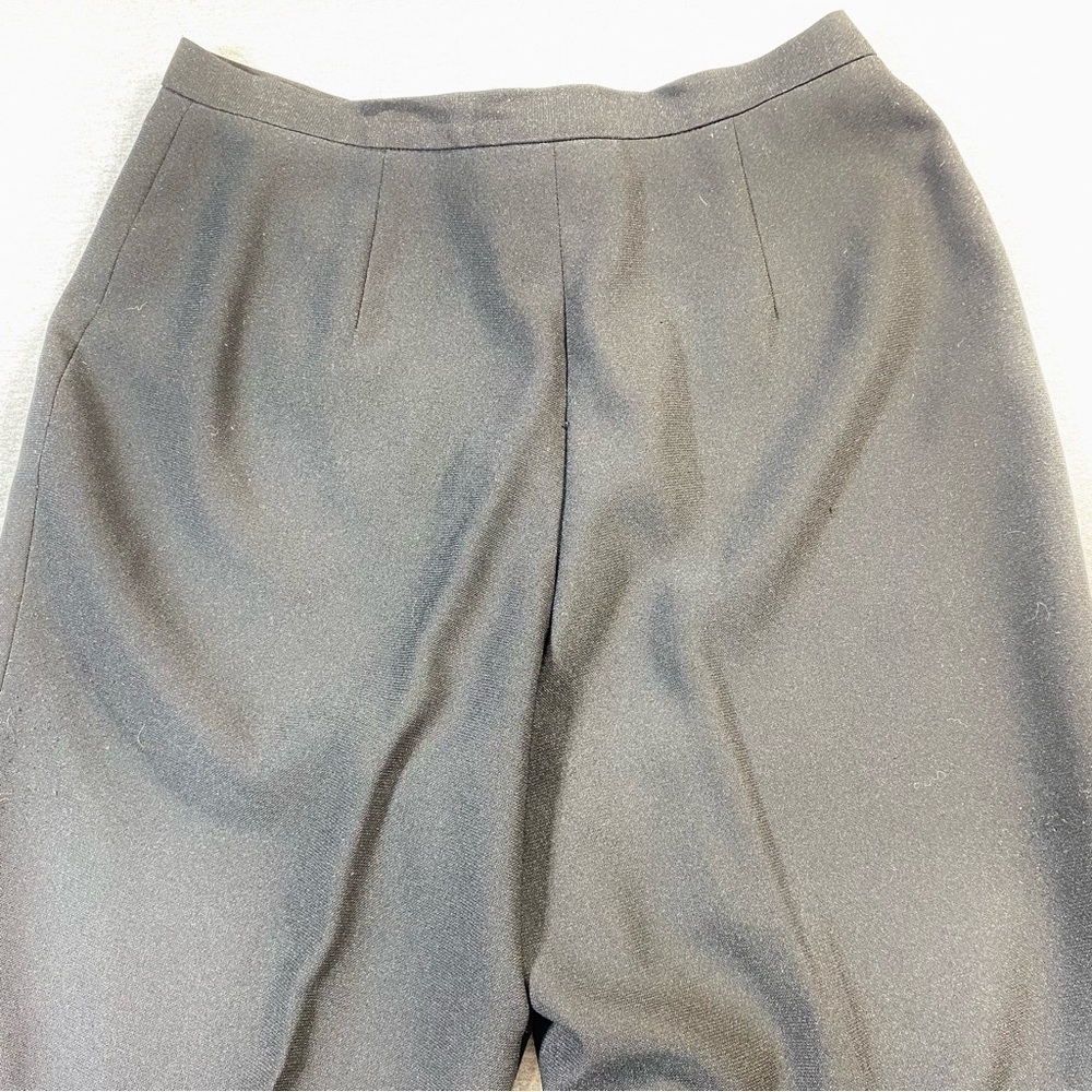 Donna Gray Dress Pants Women Sz 10 Black Straight Leg Hi Rise Business Slacks - Picture 8 of 13